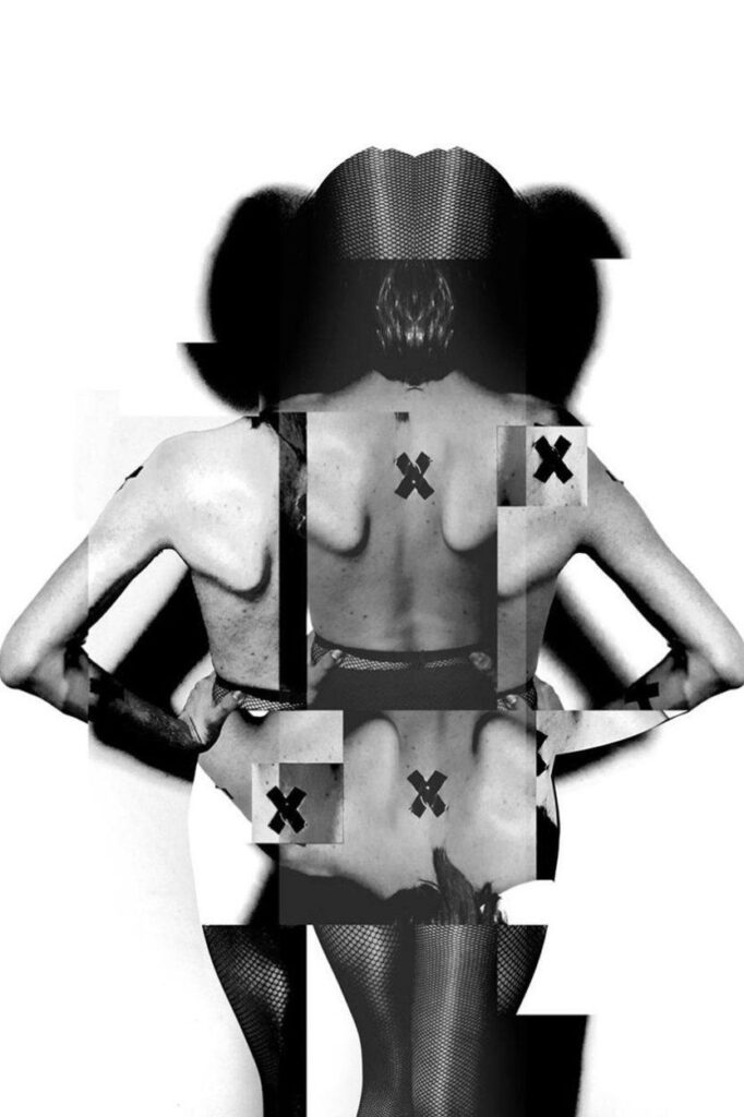 Artistieke zwart wit wall art