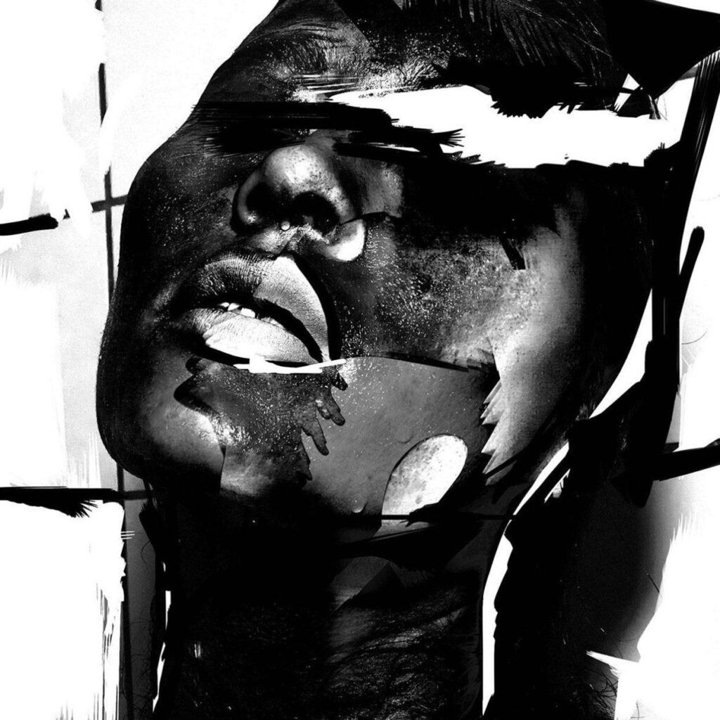 Artistiek zwart wit portret