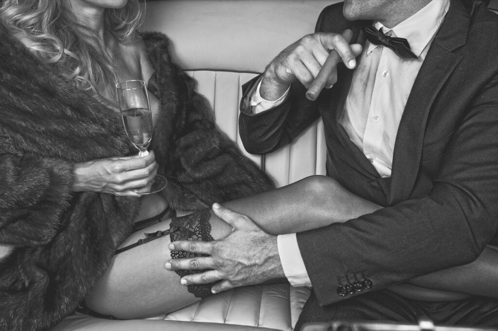 Luxe sexy black and white artwork