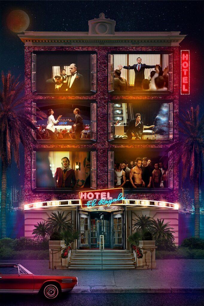 Glamour wall art van celebrity hotel