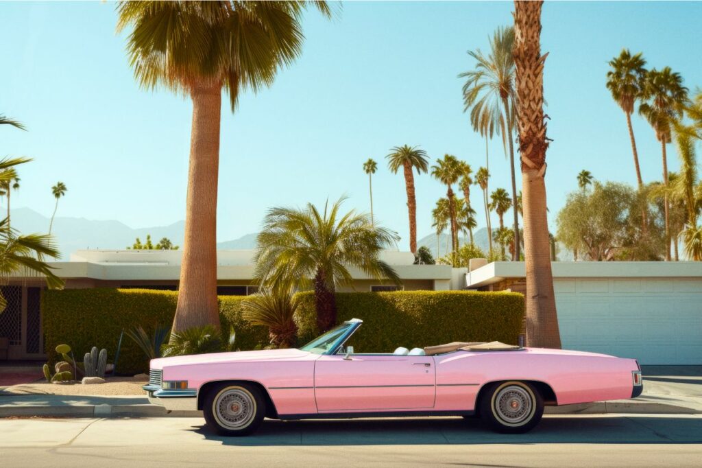 Retro wall art van Miami