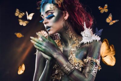 Schilderij van mooie vrouw, Fantasy IV