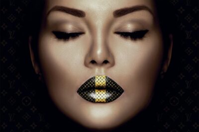 Chique schilderij van lippen