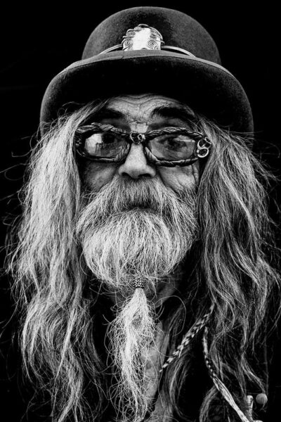 Zwart wit portret fotokunst