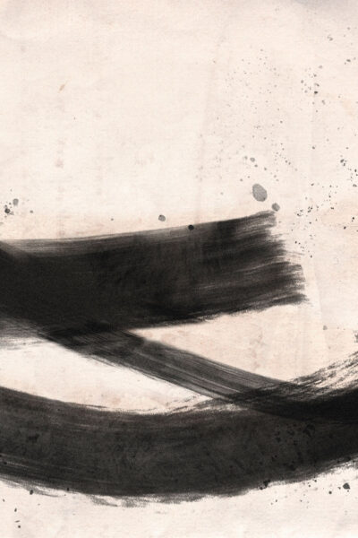 Zwart-wit wall art van Japanse kunst