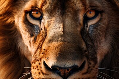 Art foto van stoere mannetjes leeuw