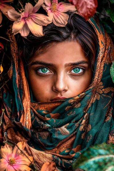 Mysterieus portret van een meisje