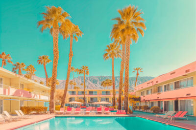 Wanddecoratie van zwembad in Palm Springs