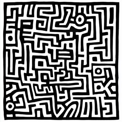 Abstract schilderij voor aan de muur