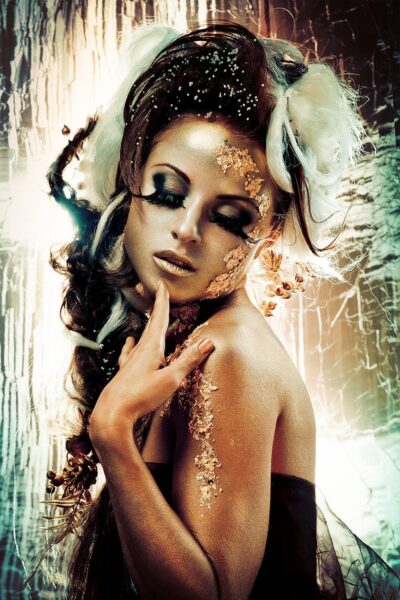 Schilderij van mooie fantasy vrouw